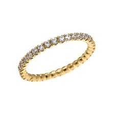 14K Gold 0.5 Carat Diamond Wedding Band Ring