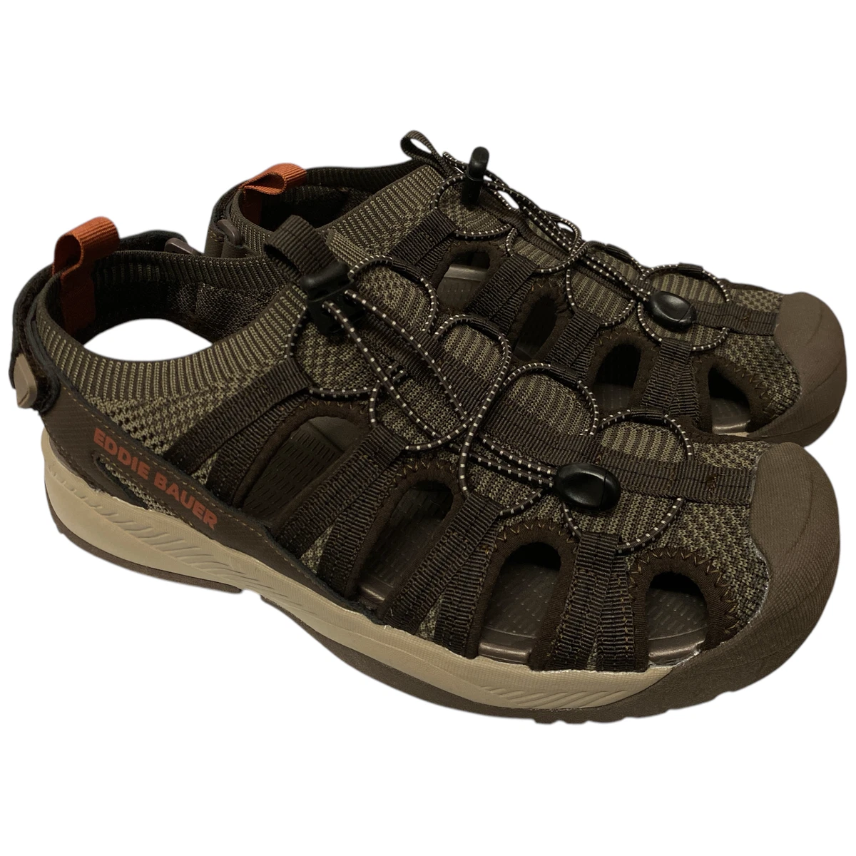 KEEN Mens 11 Leather Sandals Fisherman Style Brown Huarache Calfskin Leather Fisherman Sandals in Cognac – Gardenheir main image 4