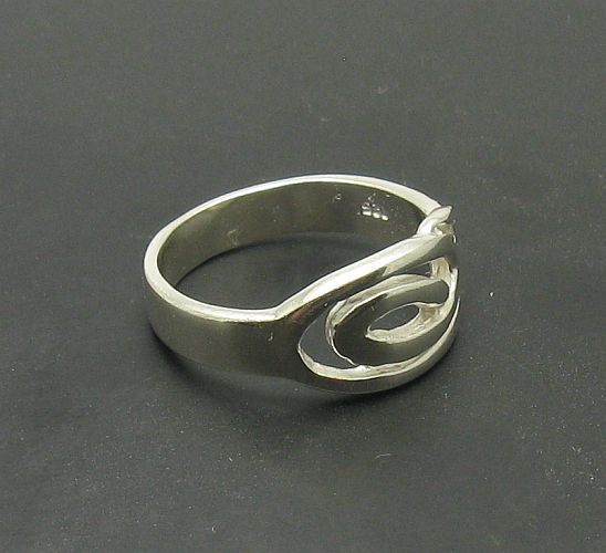 Handmade Sterling Silver Forked Lightning Ring - Solid 925 Silver, Any Size