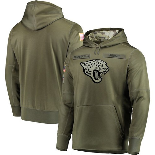 2019 Men's Jaguars Team Sweatshirt Salute Service Sideline Therma Hoodie - Picture 1 of 4