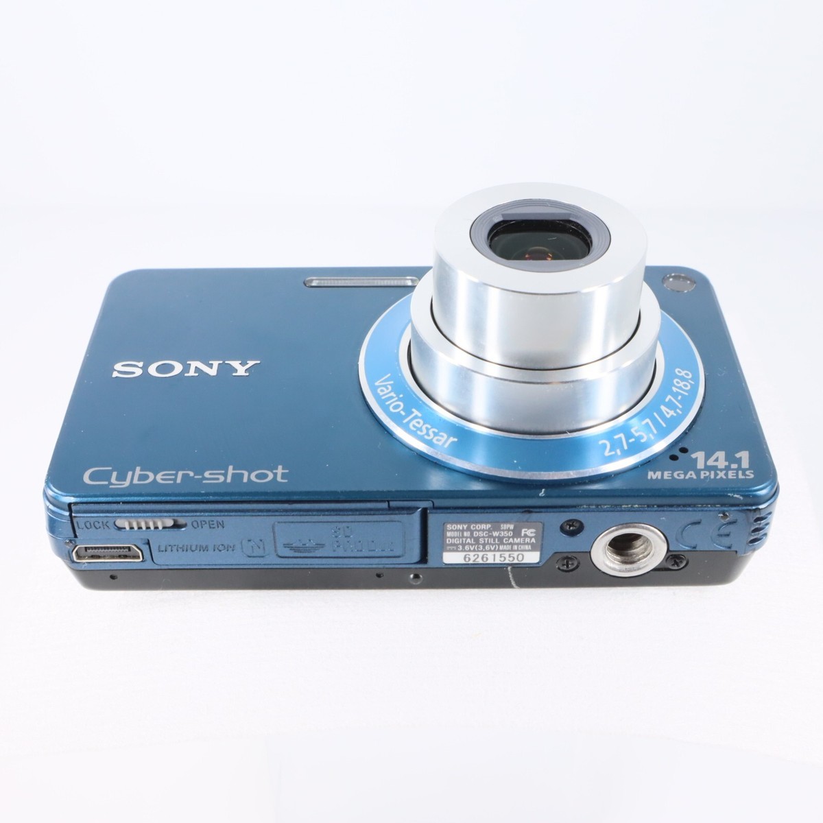 Exzellent] Sony Digitalkamera DSC-W350 Cyber Shot Blau 14.1