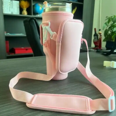 Carrier bag for a 40 oz tumbler with handle, Quality construction.