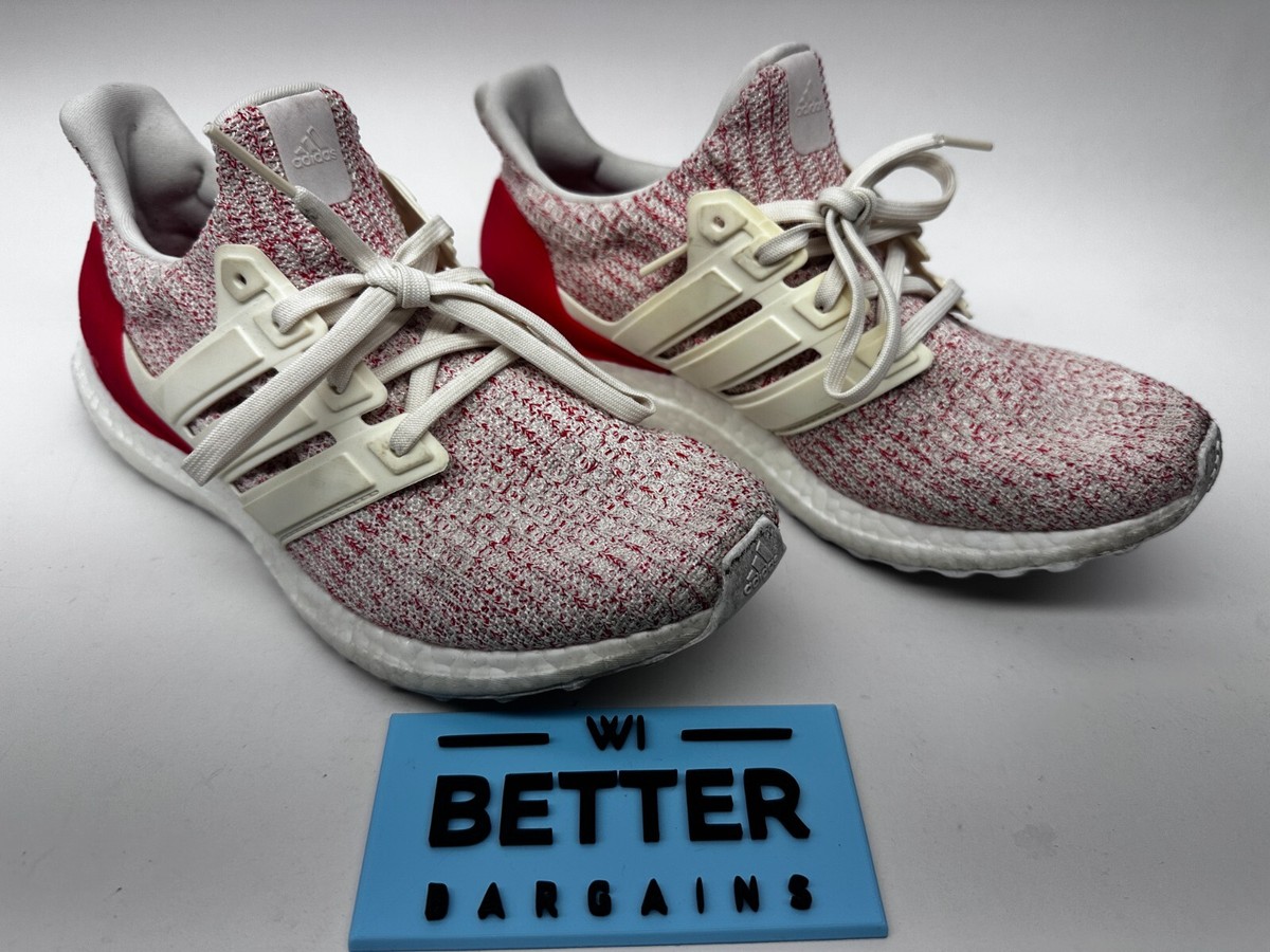 adidas Ultra Boost 4.0 Chalk White Active Red Woman's Size 8.5 DB3209 Shoes  | eBay