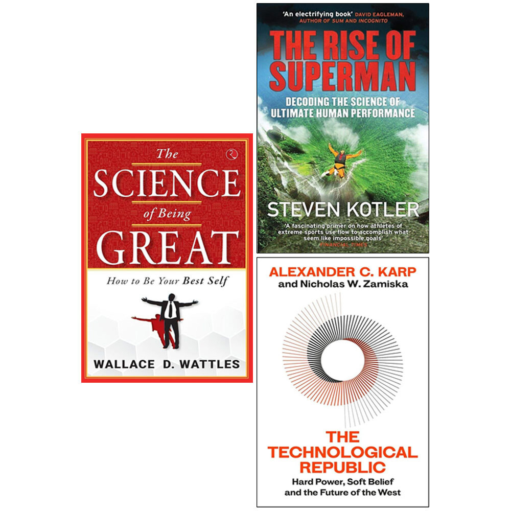 Science of Being Great,Technological Republic HB, Rise of Superman 3 Books Set