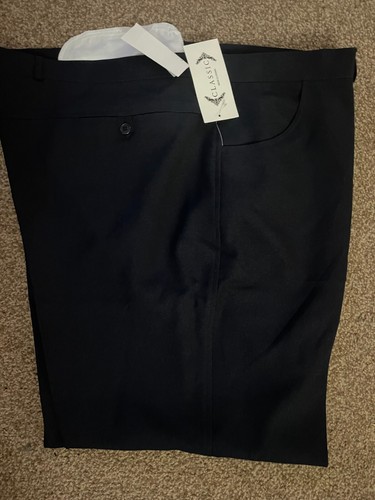 Klassische maßgeschneiderte Herrenhose schwarz marinegrau 50"" 52"" 54"" Taille 31 Bein - Bild 6 von 26