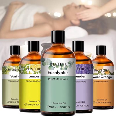 100ML Rein Natur Ätherische Öle Aromatherapie Duftöl für Diffusor,Luftbefeuchter