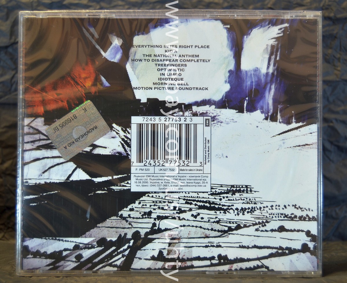 RADIOHEAD KID A 2000 RARE UKR ORIGINAL CD EXPERIMENTAL ART
