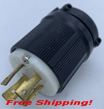 Cooper Eaton Industrial Grade Locking Plug, NEMA L15-30P 30A 250V 3Ph