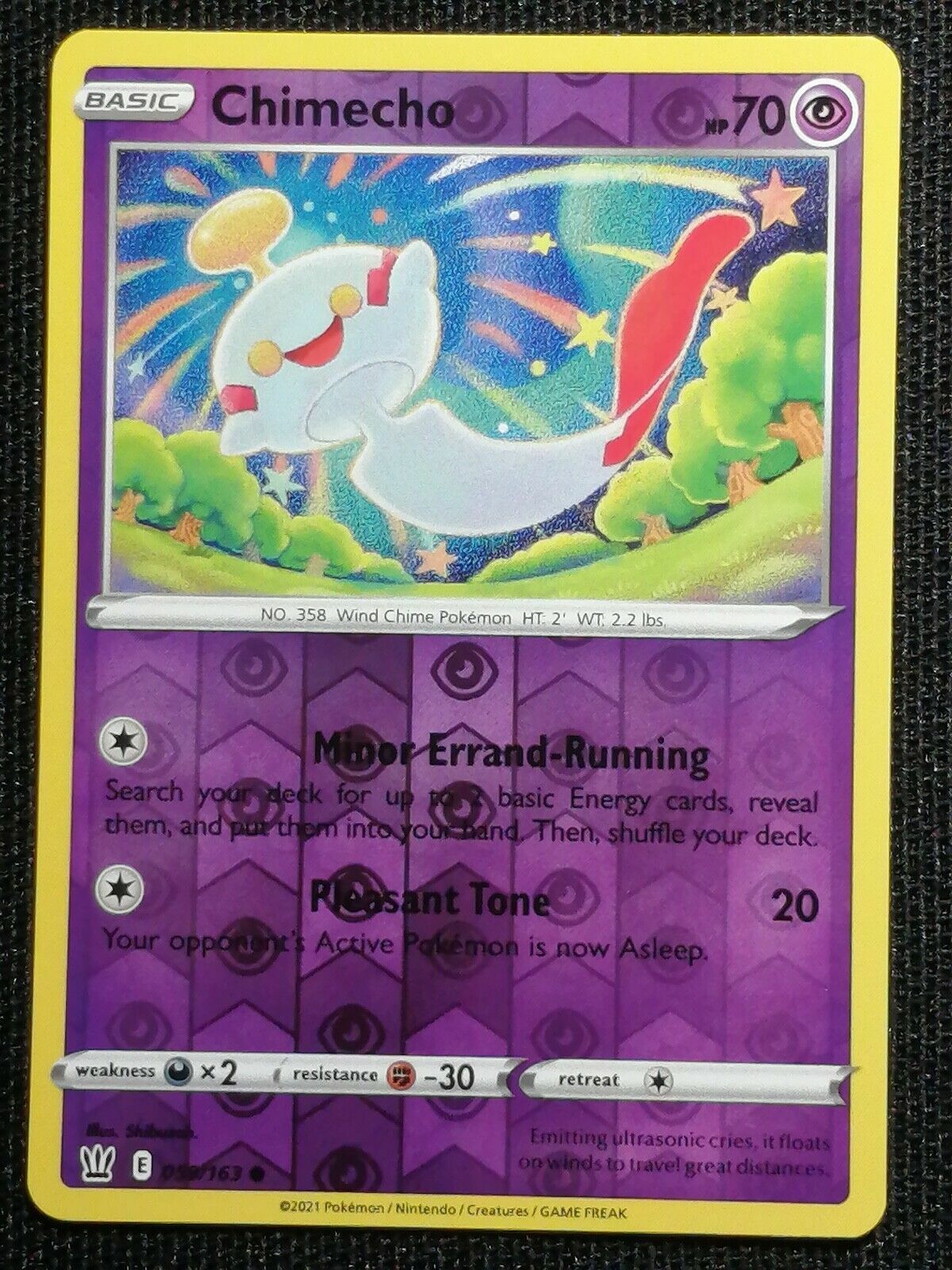Pokemon - Chimecho 059/163 - Reverse Holo - Battle Styles - NM/M - New