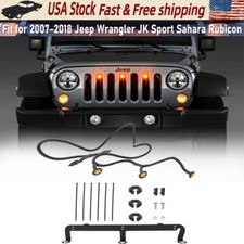 Pre-runner Led Grille Light Bar Kit Fits For Jeep Wrangler Jk 24-door 2007-2018