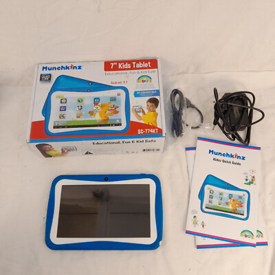 New SC-774KT Blue Munchkins 7 Android (TM)  5.1 Quad-Core Kids Tablet