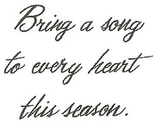 CHRISTMAS Bring A Song Saying Wood Mounted Rubber Stamp NORTHWOODS C9877 New