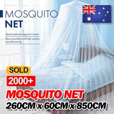 Large White Mosquito Net Canopy Double Queen Bed Curtain Fly Insect Protect AU
