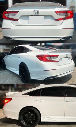 FOR 18-2022 ACCORD PLATINUM WHITE PEARL JDM V2 HIGH KICK DUCKBILL TRUNK SPOILER - Picture 5 of 5