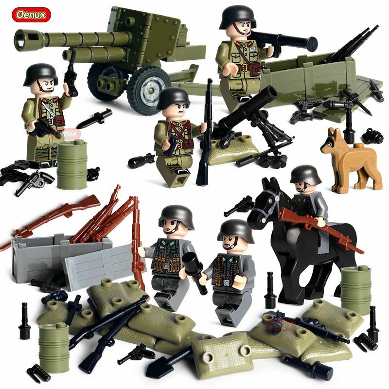 WW2 USA Army Soldiers Lego Building Block Pacific War Battle Military