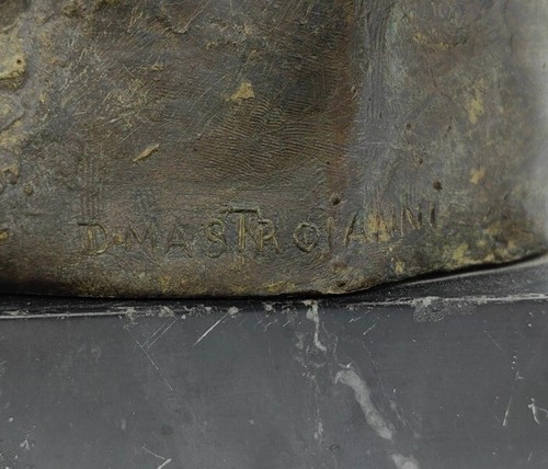 Busto Domenico Mastroianni In Bronzo Raffigurante Giuseppe Verdi ⚠️BASE... - Foto 6 di 10