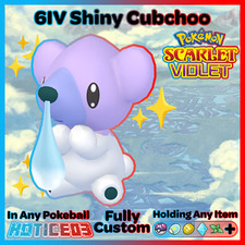 CUBCHOO 🌟SHINY/Non-Shiny 6IV🌟 Pokemon SCARLET and VIOLET 31/31/31/31/31/31 lv1