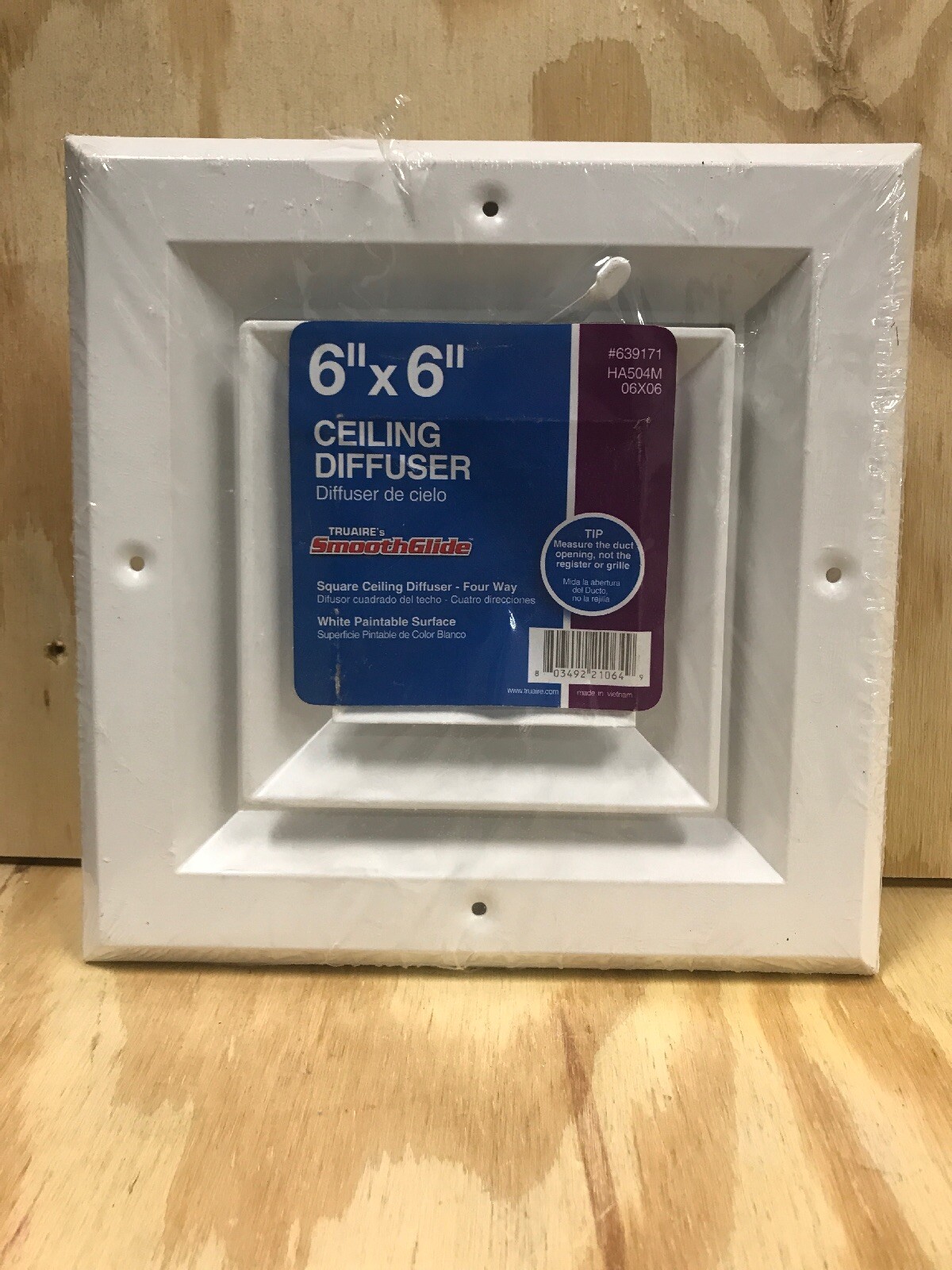 Truaire Ha504 06x06 6 In X 6 In 4 Way Square Ceiling Air