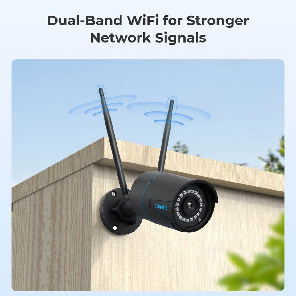 Reolink 5MP Outdoor 2.4G/5GHz Dual-Band WiFi System Audio Security Camera(Black) - Image 3 of 3