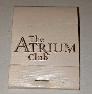 The ATRIUM CLUB, Full Unstruck Matchbook