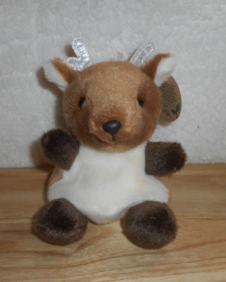 AURORA PALM PALS DASH REINDEER #1-248 PLUSH STUFFED ANIMAL BEANIE DOLL NEW