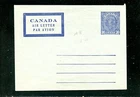 LOT 15808 UNUSED UA6  POSTAL STATIONERY AIR LETTER CANADA KING GEORGE V1