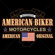 Adult DryBlend  T-Shirt -  AMERICAN BIKER - CHOPPER 