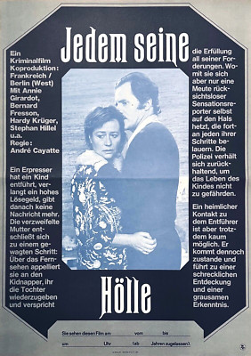 DDR Progress Filmplakat A2 - Jeden seine Hölle - DEFA mit Hardy Krüger 1980