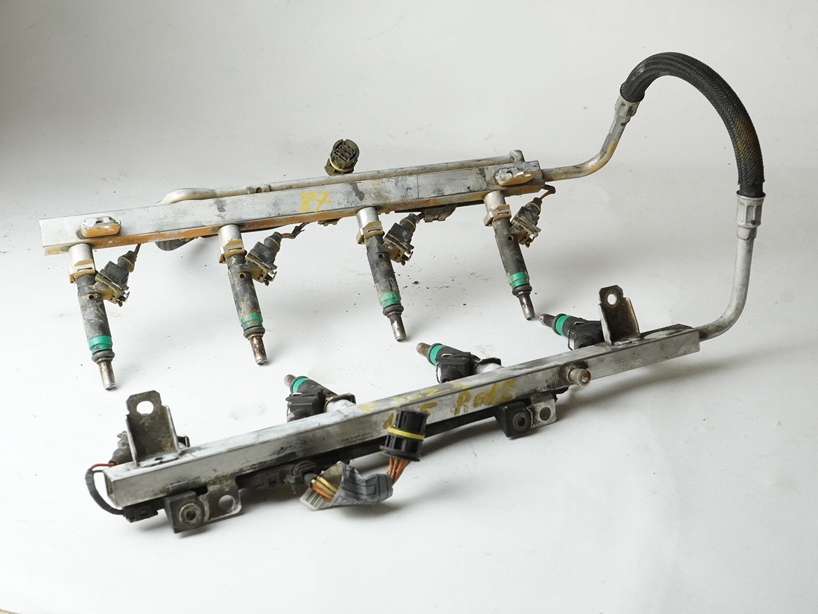 2004 2010 Bmw X5 E70 4.8L Fuel Rail Injection Injectors Motor Engine Front Oem eBay