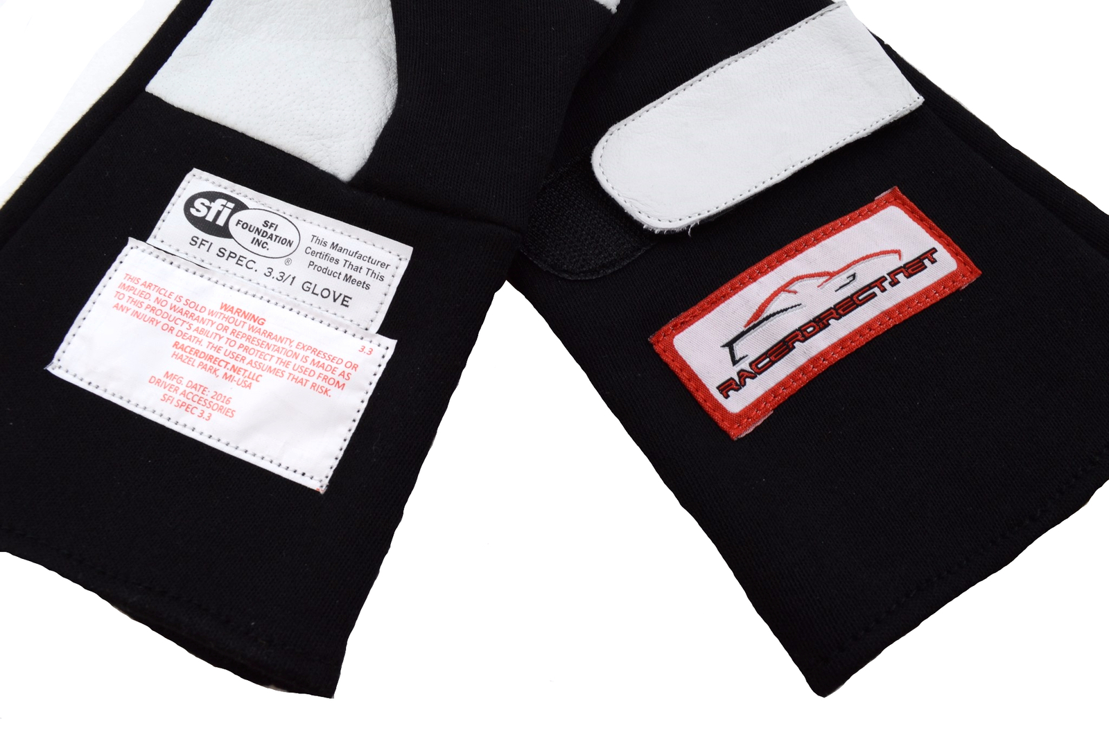 NASCAR RACING GLOVES SFI 3.3/1  SINGLE LAYER DRIVING GLOVES BLACK MEDIUM