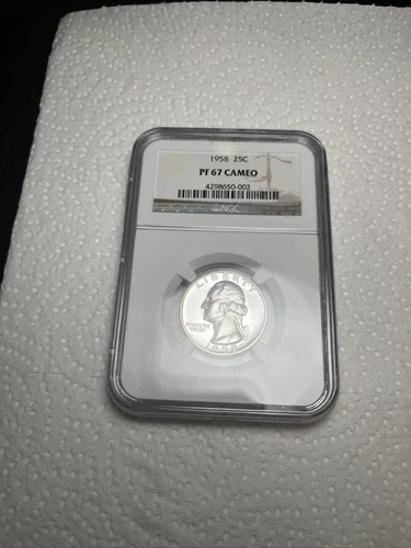 1958 Washington Quarter PF67 Cameo NGC Certified