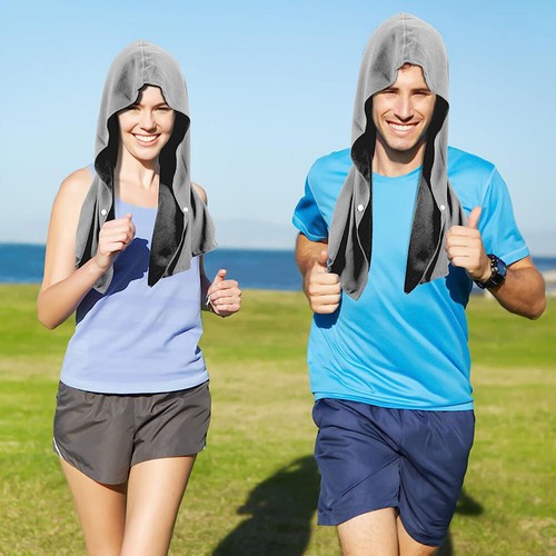 U-shaped Hoodie Cooling Towel Beach Camping Gym Sun Protection for Men Women - Bild 11 von 16