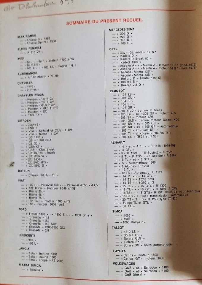 TRES GROS RECUEIL des FICHES TECHNIQUES - N°4 RTA - 110 FICHES (recueil COMPLET) - Photo 2/4