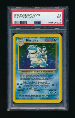 PSA 7 BLASTOISE HOLO 1999 POKEMON BASE SET UNLIMITED #2/102 *NEAR MINT CONDITION
