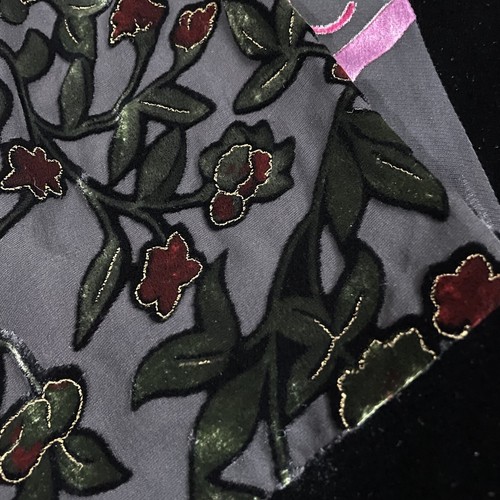 EUC Aria A Silk Cardigan Small Open Kimono Black Burnout Velvet Butterfly Floral - 第 4/12 張圖片
