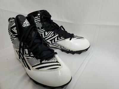 New Adidas Techfit Black & White‎ Hi Top Zebra Cleats Size 13 / 48 NWT Adidas Techfit Black & White Hi Top Zebra Cleats Size 13  main image 3