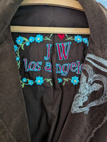 Johnny Was corduroy Blazer with floral embroidery extrasmall - Picture 6 of 6