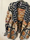 Alya By Francesca's One size Modern Aztec Pattern Drape Front Cardigan Sweater
