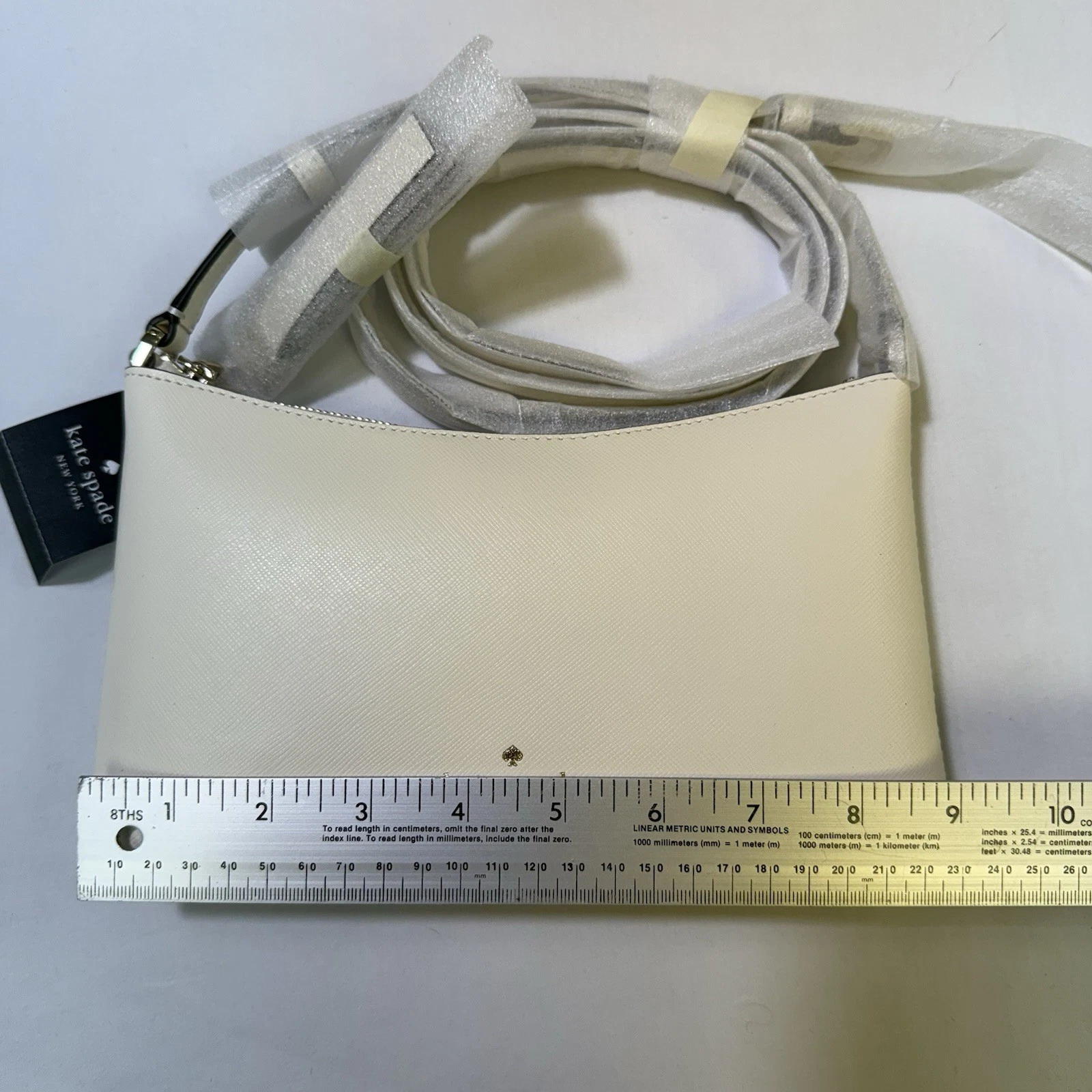 Borsa a tracolla Kate Spade Sadie borsa in pelle bianca meringa KE594 nuova con etichette $259 prezzo consigliato dal produttore