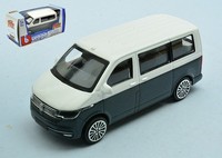 Burago 1/43 Van Vw T6.1 Transporter 2020 Blau/Weiss Statisches Modell
