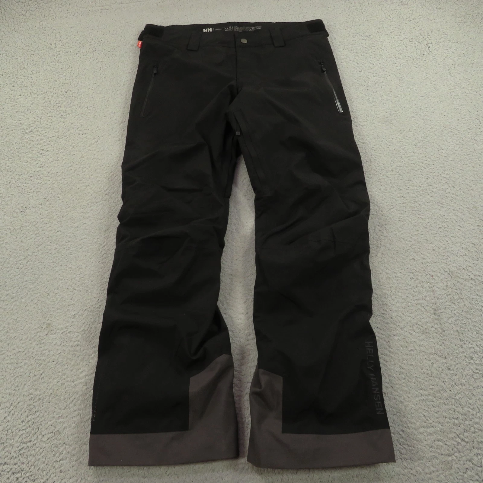 Helly Hansen Pants Mens Large Black RECCO Primaloft Insulated Ski Snow HellyTech