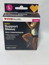 CVS Health Large Ankle Support Sleeve Mild Compression