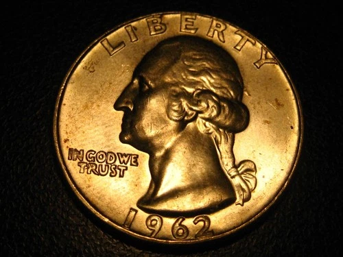 1962-P 90% Silver Washington Head Quarter BU Some Light Toning  ^^^^^