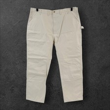 NOS Vintage Carhartt UB04 NAT Double Front Painter Pants USA Made 46 48x36 NWT