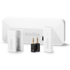 Godox MoveLink Mini 2.4GHz Lightning Wireless Microphone Kit 2, Cloud White