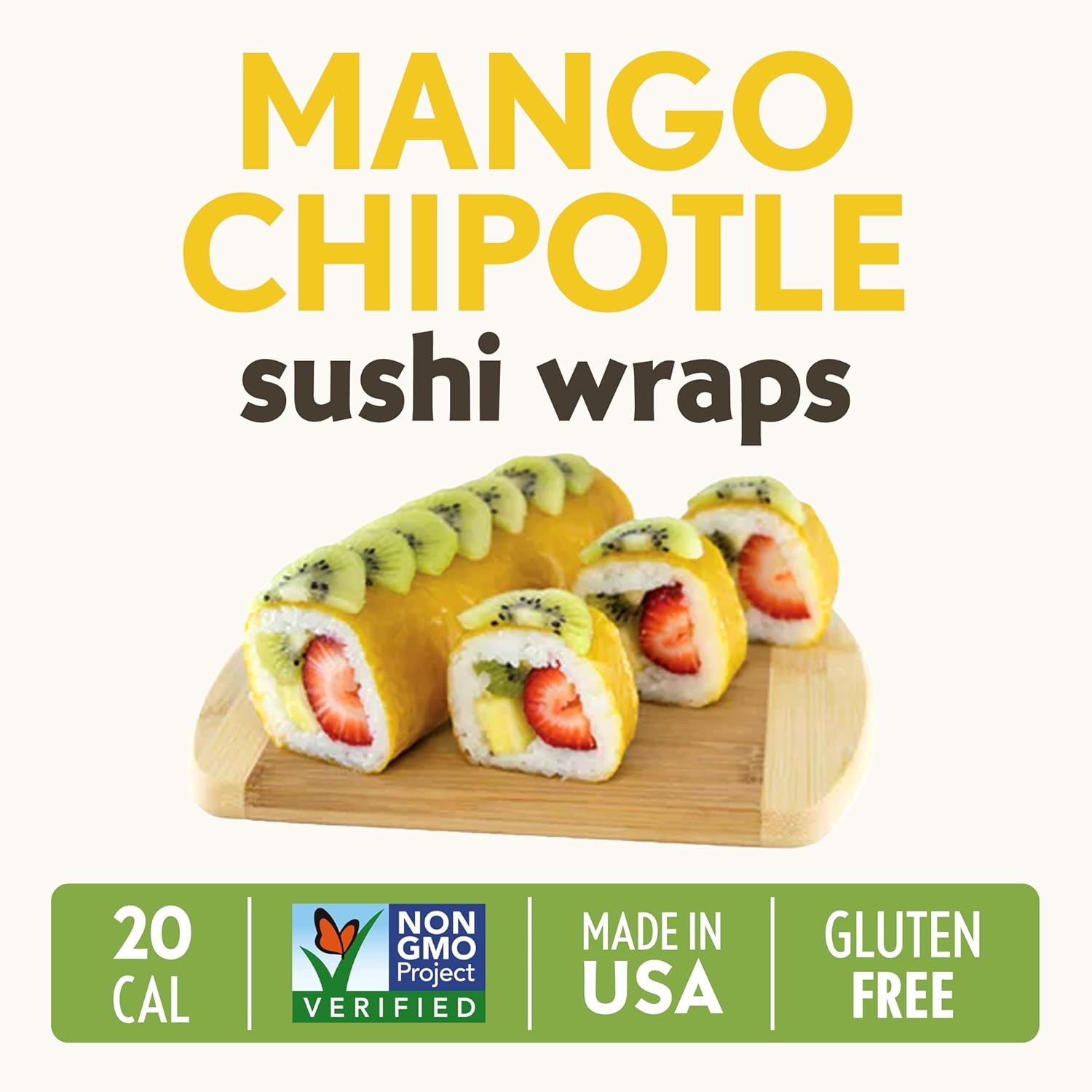 Mango Chipotle Sushi Wraps 20 Count Vegan Gluten-Free Plant-