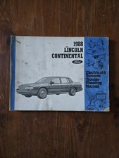 1988 Lincoln Continental Electrical and Vacuum Troubleshooting Manual 88 EVTM