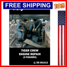 1/35 Resin Figure model kits Tiger Tank Maintenance Technician Unassembled an...