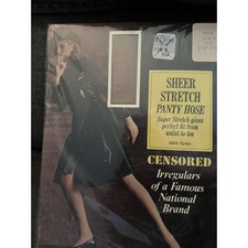 Vintage Censored Stretch Pantyhose Beige Size A New Old Stock 1960  s Advertising