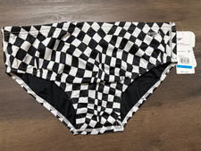 New Men Speedo Eco Endurance Swim Briefs Size 36 Distorted Checker Print